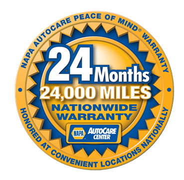 NAPA AutoCare Peace of Mind Warranty, 24 months / 24,000 miles